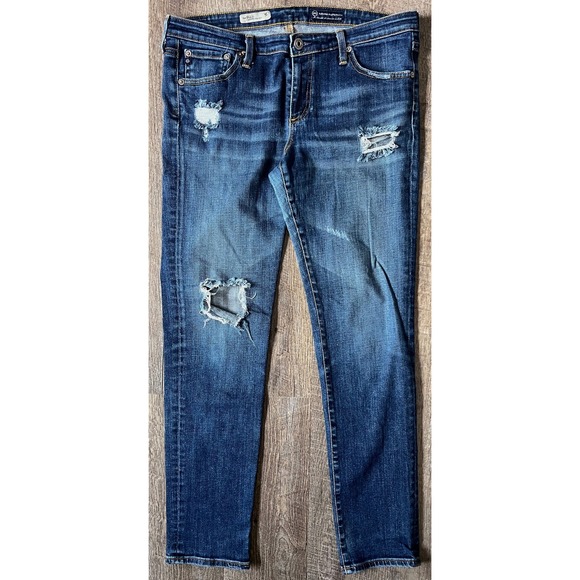 AG Adriano Goldschmied the Stilt Cigarette leg jeans size 32R distressed‎ - Picture 1 of 8